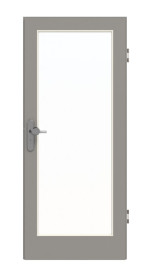 Frontansicht von GARANT Wohnungseingangstür U12115SD Platingrau GHK08 mit Lichtausschnitt LA-3