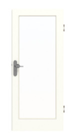 Frontansicht von GARANT Wohnungseingangstür W1000ST3 Premium Weiß GHK08 mit Lichtausschnitt LA-3