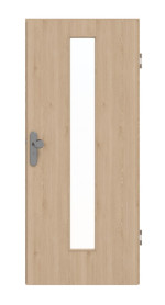 Frontansicht von GARANT Wohnungseingangstür Authentic Achat GCK08 mit Lichtausschnitt LA-4 mittig