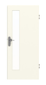 Frontansicht von GARANT Wohnungseingangstür 9417-60 Snow White CePaL mit Lichtausschnitt LA-4 schlossseitig