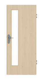 Frontansicht von GARANT Wohnungseingangstür Authentic Sand GCK08 mit Lichtausschnitt LA-4 schlossseitig