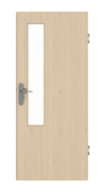 Frontansicht von GARANT Wohnungseingangstür Authentic Sand GCK08 mit Lichtausschnitt LA-5 schlossseitig
