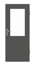 Frontansicht von GARANT Wohnungseingangstür 10622-60 Ebony CePaL mit Lichtausschnitt LA-6