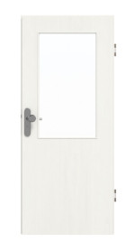 Frontansicht von GARANT Wohnungseingangstür Authentic Bianco CePaL mit Lichtausschnitt LA-6