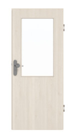 Frontansicht von GARANT Wohnungseingangstür Authentic Perl GCK08 mit Lichtausschnitt LA-6