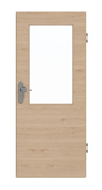 Frontansicht von GARANT Wohnungseingangstür Quer Authentic Achat GCK08 mit Lichtausschnitt LA-6