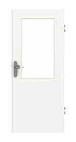 Frontansicht von GARANT Wohnungseingangstür U11209SD Edelweiß GHK08 mit Lichtausschnitt LA-6