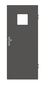 Frontansicht von GARANT Wohnungseingangstür 10622-60 Ebony CePaL mit Lichtausschnitt LA-7