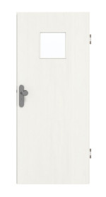 Frontansicht von GARANT Wohnungseingangstür Authentic Bianco CePaL mit Lichtausschnitt LA-7