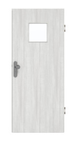 Frontansicht von GARANT Wohnungseingangstür Authentic Grigio CePaL mit Lichtausschnitt LA-7