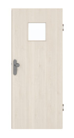 Frontansicht von GARANT Wohnungseingangstür Authentic Perl GCK08 mit Lichtausschnitt LA-7