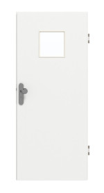 Frontansicht von GARANT Wohnungseingangstür D354-60 Designer White Resopal mit Lichtausschnitt LA-7