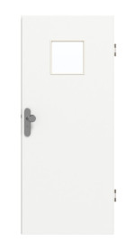 Frontansicht von GARANT Wohnungseingangstür U11209SD Edelweiß GHK08 mit Lichtausschnitt LA-7