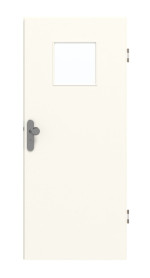 Frontansicht von GARANT Wohnungseingangstür 0105-60 Pearl White CePaL mit Lichtausschnitt LA-8