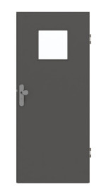 Frontansicht von GARANT Wohnungseingangstür 10622-60 Ebony CePaL mit Lichtausschnitt LA-8