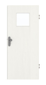 Frontansicht von GARANT Wohnungseingangstür Authentic Bianco CePaL mit Lichtausschnitt LA-8