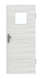 Frontansicht von GARANT Wohnungseingangstür Quer Authentic Grigio GCK08 mit Lichtausschnitt LA-8