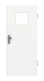 Frontansicht von GARANT Wohnungseingangstür U11209SD Edelweiß GHK08 mit Lichtausschnitt LA-8