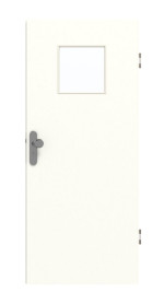 Frontansicht von GARANT Wohnungseingangstür W1000ST3 Premium Weiß GHK08 mit Lichtausschnitt LA-8