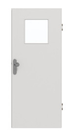 Frontansicht von GARANT Wohnungseingangstür 0160-60 Silver Grey CePaL mit Lichtausschnitt LA-9