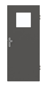 Frontansicht von GARANT Wohnungseingangstür 10622-60 Ebony CePaL mit Lichtausschnitt LA-9