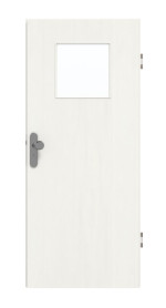 Frontansicht von GARANT Wohnungseingangstür Authentic Bianco CePaL mit Lichtausschnitt LA-9