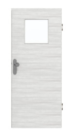 Frontansicht von GARANT Wohnungseingangstür Quer Authentic Grigio GCK08 mit Lichtausschnitt LA-9