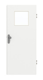 Frontansicht von GARANT Wohnungseingangstür D354-60 Designer White Resopal mit Lichtausschnitt LA-9