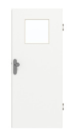 Frontansicht von GARANT Wohnungseingangstür U11209SD Edelweiß GHK08 mit Lichtausschnitt LA-9