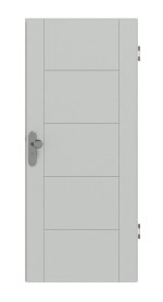 Frontansicht von Groove 13 ProLine Lack Grau RAL 7035 Wohnungseingangstür - Hörmann