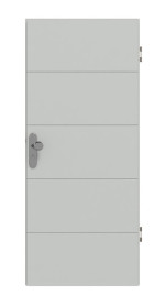 Frontansicht von Groove 15 ProLine Lack Grau RAL 7035 Wohnungseingangstür - Hörmann
