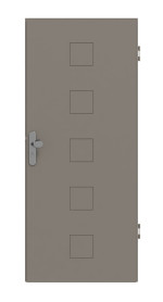 Frontansicht von Groove 19 ProLine Lack Taupe RAL 7048 Wohnungseingangstür - Hörmann