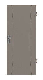 Frontansicht von Signum 20 Basic Lack Taupe RAL 7048 Wohnungseingangstür - Huga