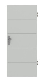 Frontansicht von Groove 27 ProLine Lack Grau RAL 7035 Wohnungseingangstür - Hörmann