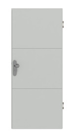Frontansicht von Groove 31 ProLine Lack Grau RAL 7035 Wohnungseingangstür - Hörmann