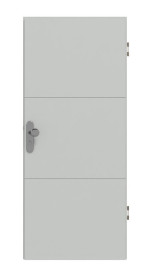 Frontansicht von Signum 31 Basic Lack Grau RAL 7035 Wohnungseingangstür - Huga