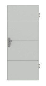 Frontansicht von Groove 34 ProLine Lack Grau RAL 7035 Wohnungseingangstür - Hörmann