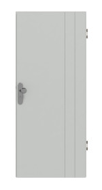 Frontansicht von Groove 39 ProLine Lack Grau RAL 7035 Wohnungseingangstür - Hörmann