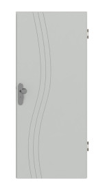 Frontansicht von Groove 53 ProLine Lack Grau RAL 7035 Wohnungseingangstür - Hörmann