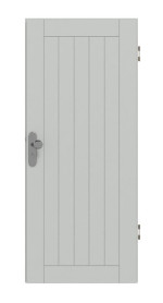 Frontansicht von Signum 54 Basic Lack Grau RAL 7035 Wohnungseingangstür - Huga