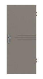 Frontansicht von Signum 56 Basic Lack Taupe RAL 7048 Wohnungseingangstür - Huga