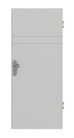 Frontansicht von Groove 78 ProLine Lack Grau RAL 7035 Wohnungseingangstür - Hörmann