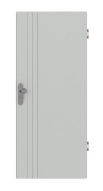 Frontansicht von Groove 85 ProLine Lack Grau RAL 7035 Wohnungseingangstür - Hörmann