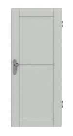 Frontansicht von Groove 88 ProLine Lack Grau RAL 7035 Wohnungseingangstür - Hörmann
