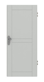 Frontansicht von Signum 88 Basic Lack Grau RAL 7035 Wohnungseingangstür - Huga