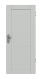Frontansicht von Groove 92 ProLine Lack Grau RAL 7035 Wohnungseingangstür - Hörmann