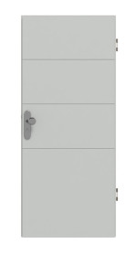 Frontansicht von Groove 93 ProLine Lack Grau RAL 7035 Wohnungseingangstür - Hörmann