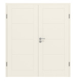 Frontansicht von Klassik Weiß RAL 9010 Westalack Bretagne 3004 Doppelflügeltür - Westag