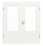 Frontansicht von Cofi 21 LA-01 Weißlack RAL 9016 Premium Doppelflügeltür inkl. Zarge