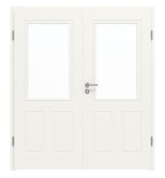 Frontansicht von Cofi 30 LA-01 Weißlack RAL 9016 Premium Doppelflügeltür inkl. Zarge